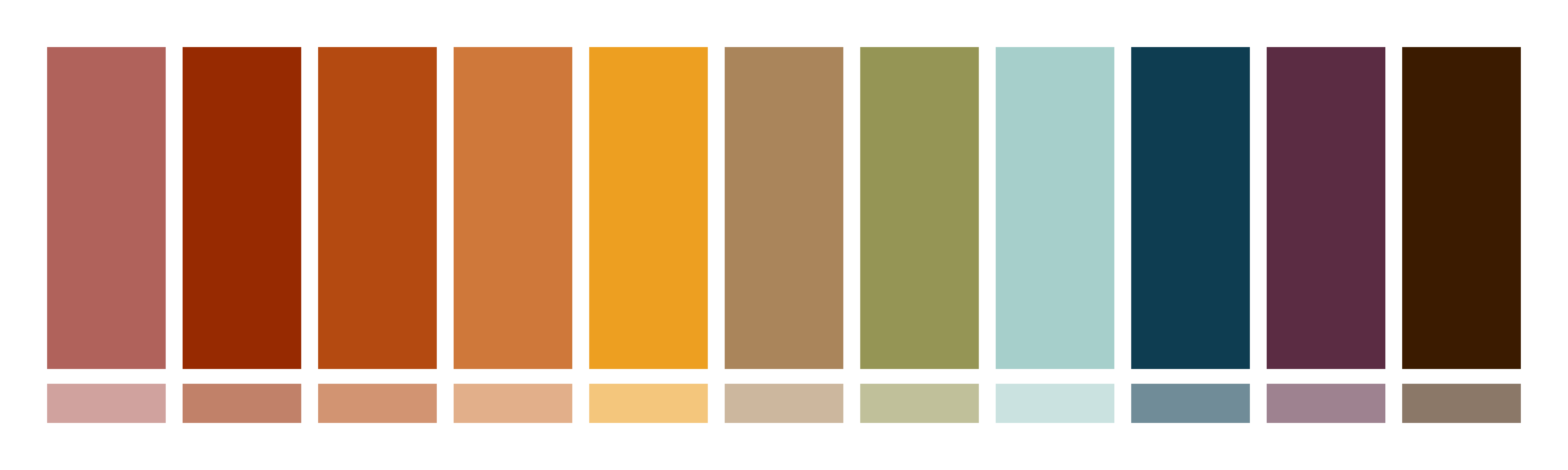 Warm earthy tone color palette