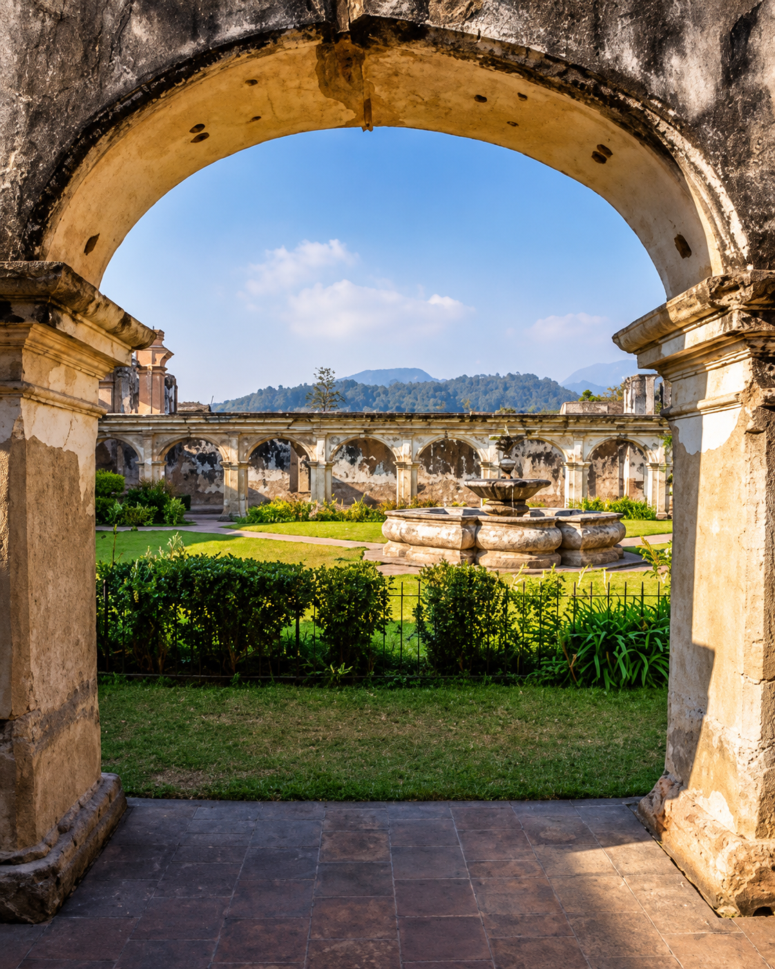 Exterior of Convento Santa Clara in Antigua, Guatemala